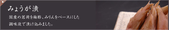 みょうが漬
